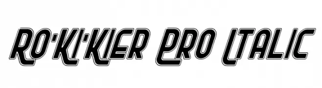 Ro'Ki'Kier Pro Italic  Free Fonts Download