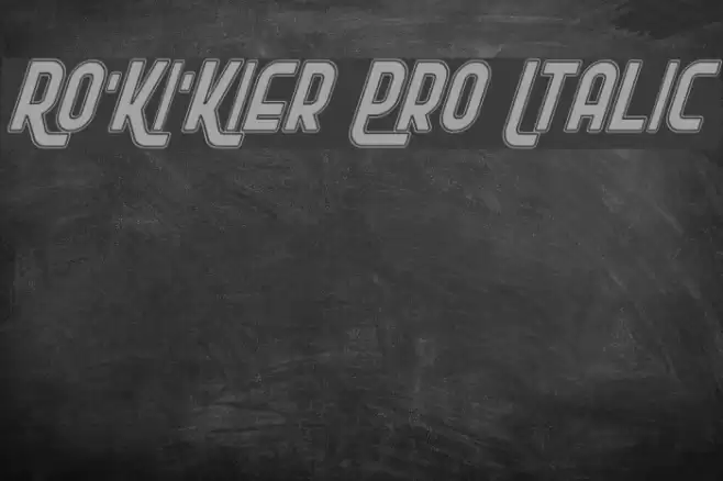 Ro'Ki'Kier Pro Italic フォント examples