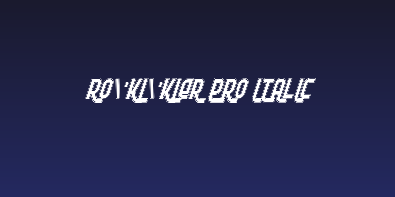 Ro'Ki'Kier Pro Italic Social Header