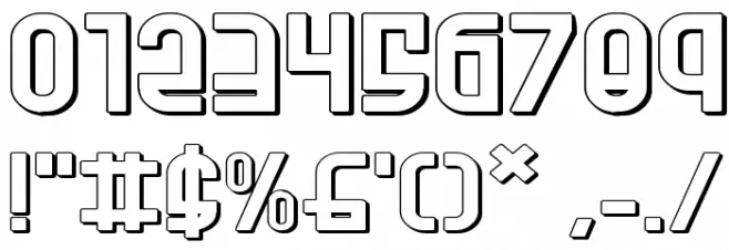 Ro'Ki'Kier Shadow Expanded Font OTHER CHARS