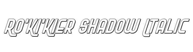 Ro'Ki'Kier Shadow Italic  नि: शुल्क फ़ॉन्ट्स डाउनलोड