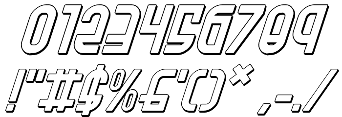 Ro'Ki'Kier Shadow Italic Font OTHER CHARS