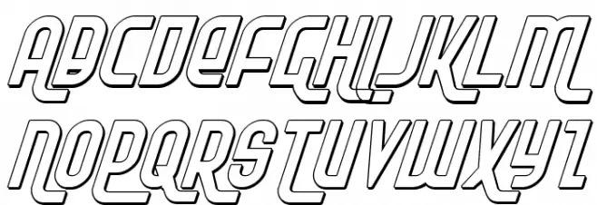 Ro'Ki'Kier Shadow Italic Font Litere mari