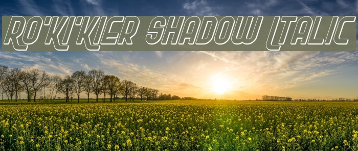 Ro'Ki'Kier Shadow Italic Font examples