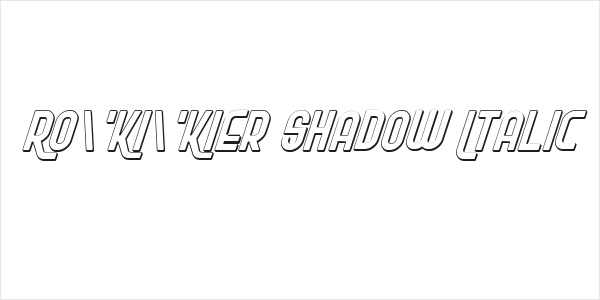 Ro'Ki'Kier Shadow Italic Logo