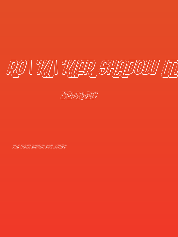 Ro'Ki'Kier Shadow Italic Poster