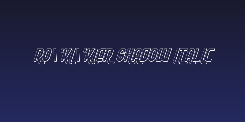 Ro'Ki'Kier Shadow Italic Social Header