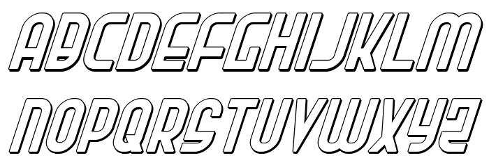 Ro'Ki'Kier Shadow Italic Font LOWERCASE