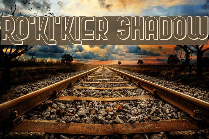Ro'Ki'Kier Shadow Font examples