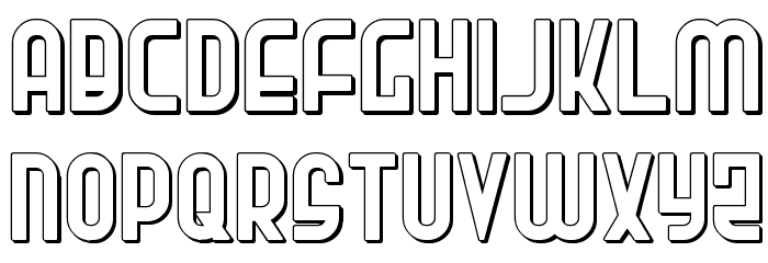 Ro'Ki'Kier Shadow Font LOWERCASE