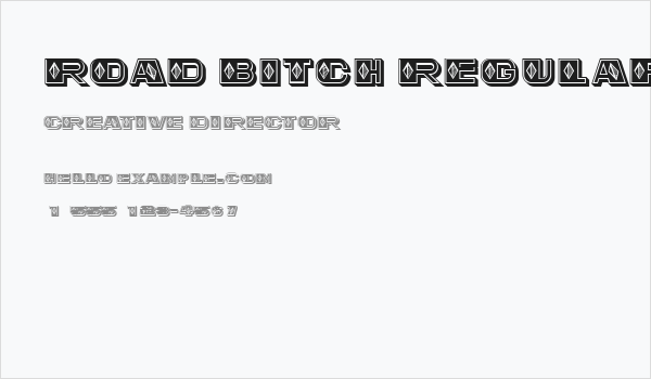 Road Bitch Regular Business Card