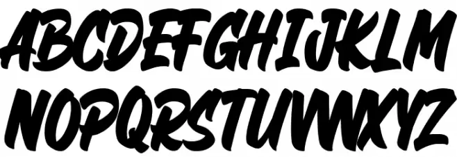 Road Blast! Schriftart Groß