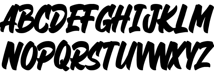 Road Blast! Font LOWERCASE