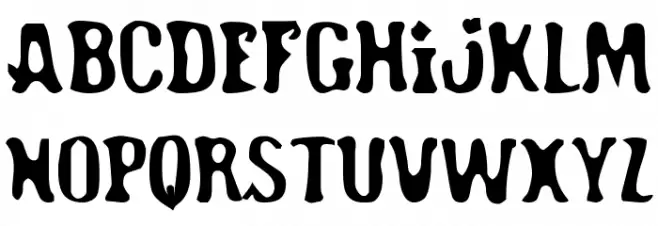 Road Hoe Font UPPERCASE