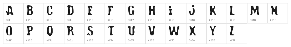 Road Hoe Character Map