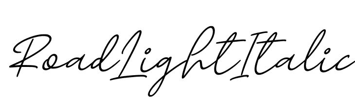 Road Light Italic  フリーフォントのダウンロード
