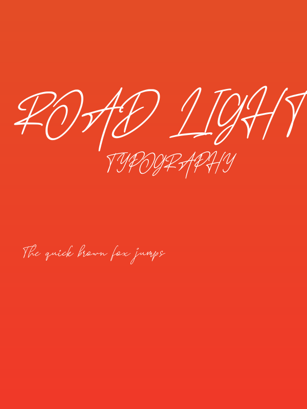 Road Light Italic Poster