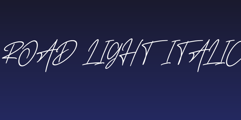 Road Light Italic Social Header
