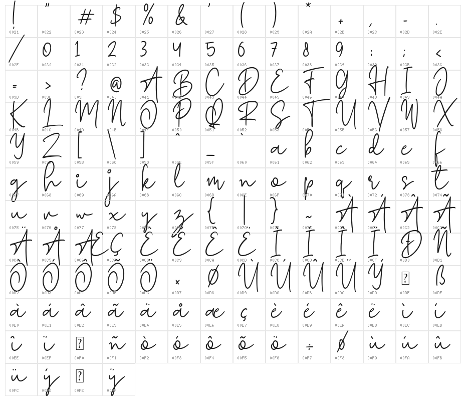 Road Light Character Map