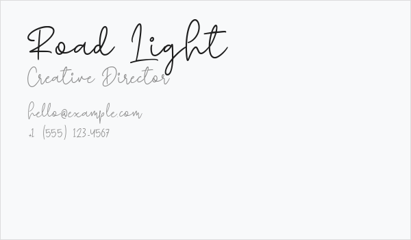 Road Light Business Card