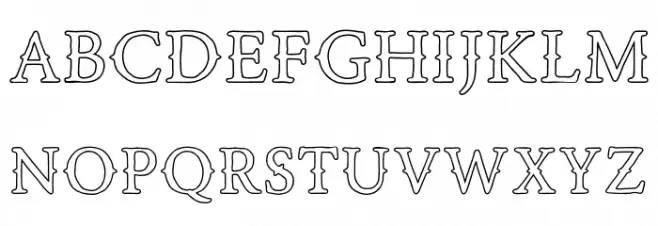 Road Race Extra Outline Schriftart Groß