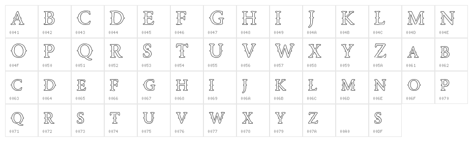 Road Race Extra Outline Character Map