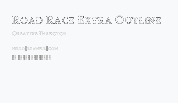 Road Race Extra Outline Business Card