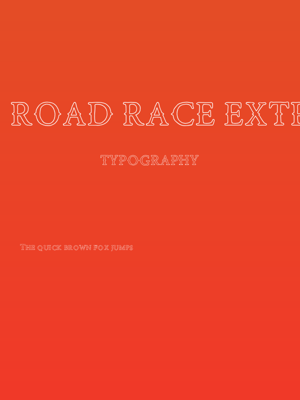 Road Race Extra Outline Poster