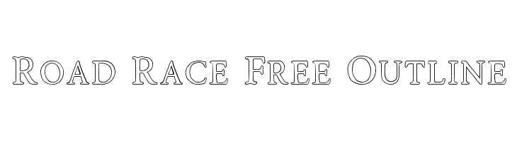 Road Race Free Outline Font