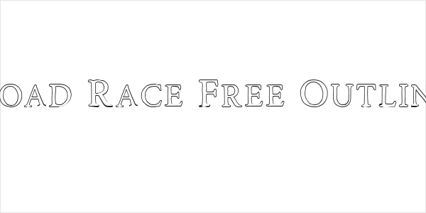 Road Race Free Outline Logo