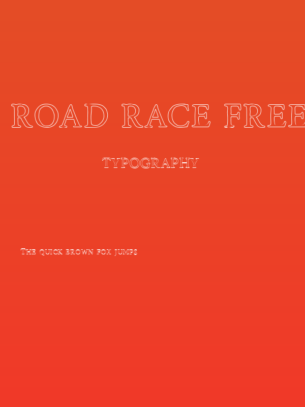 Road Race Free Outline Poster