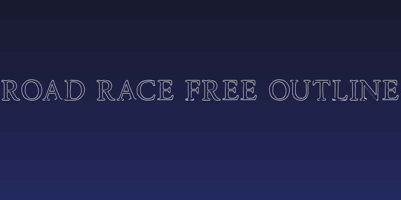 Road Race Free Outline Social Header