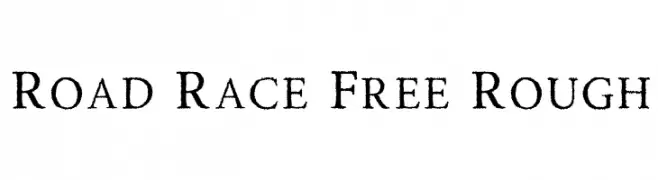 Road Race Free Rough  Frei Schriftart Herunterladen