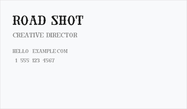 Road Shot Business Card