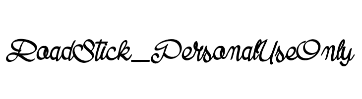 Road Stick_PersonalUseOnly  Free Fonts Download