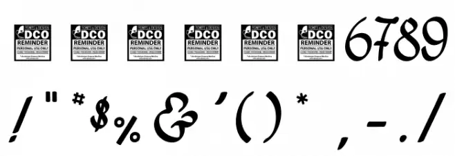 Road Stick_PersonalUseOnly Font OTHER CHARS