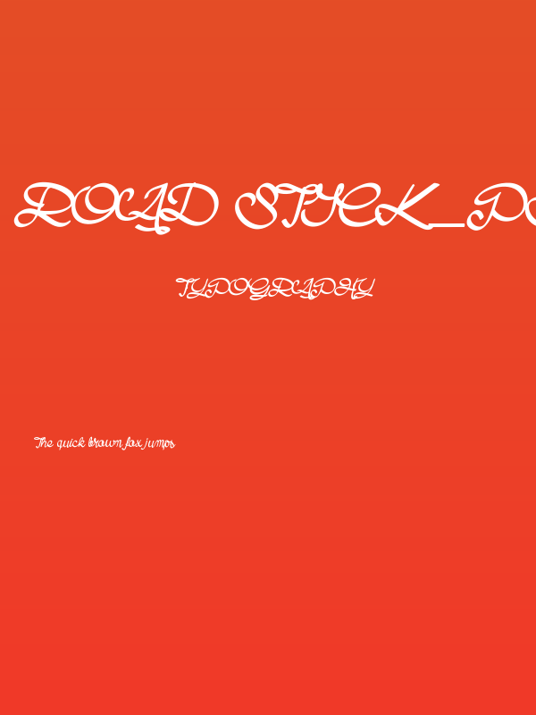 Road Stick_PersonalUseOnly Poster