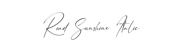 Road Sunshine Italic  les polices de caractères gratuit tlcharger