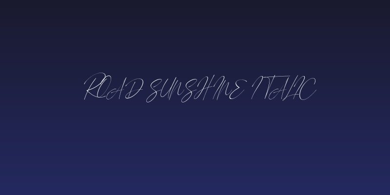 Road Sunshine Italic Social Header