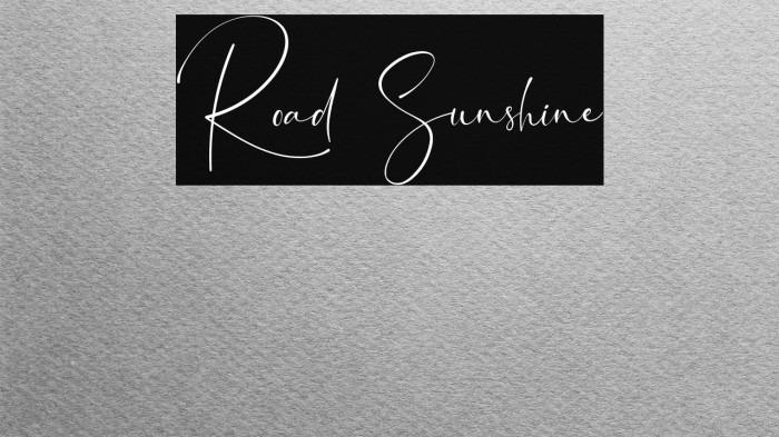 Road Sunshine Example 2