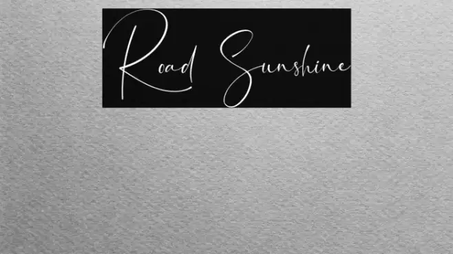 Road Sunshine Font examples