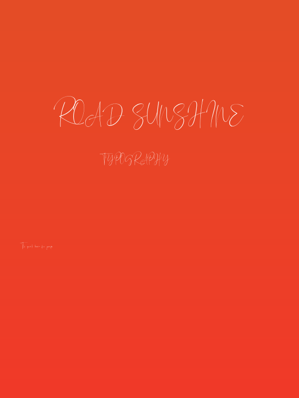 Road Sunshine Poster