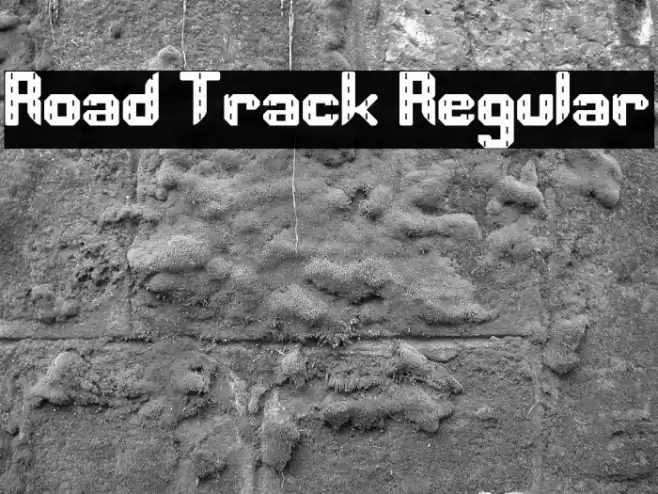 Road Track Regular Schriftart examples