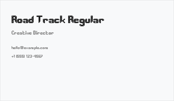 Road Track Regular Business Card