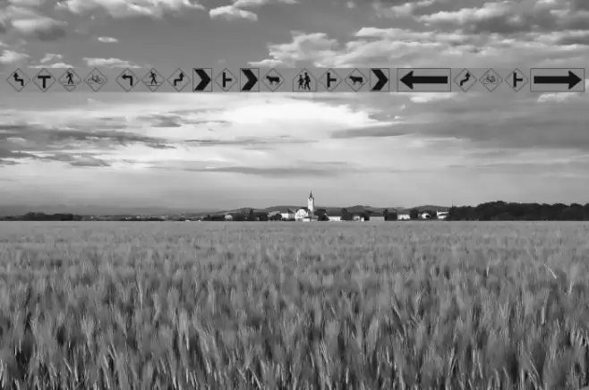 Road Warning Sign Medium Fonte examples