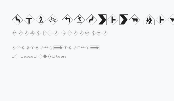 Road Warning Sign Medium Business Card