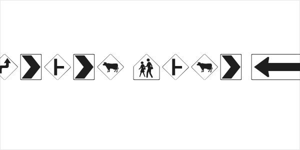 Road Warning Sign Medium Logo