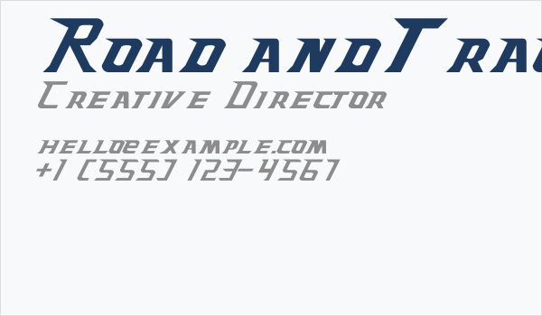 Road and Track Regular Business Card