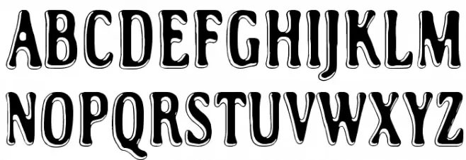 Road to nowhere Font UPPERCASE