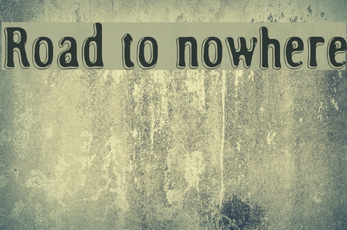 Road to nowhere Font examples